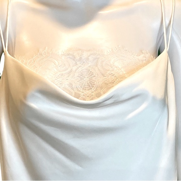 NWT Sachin + Babi Ivory Satin Crepe and Lace Dylan Dress - Sz 4 - Picture 8 of 14